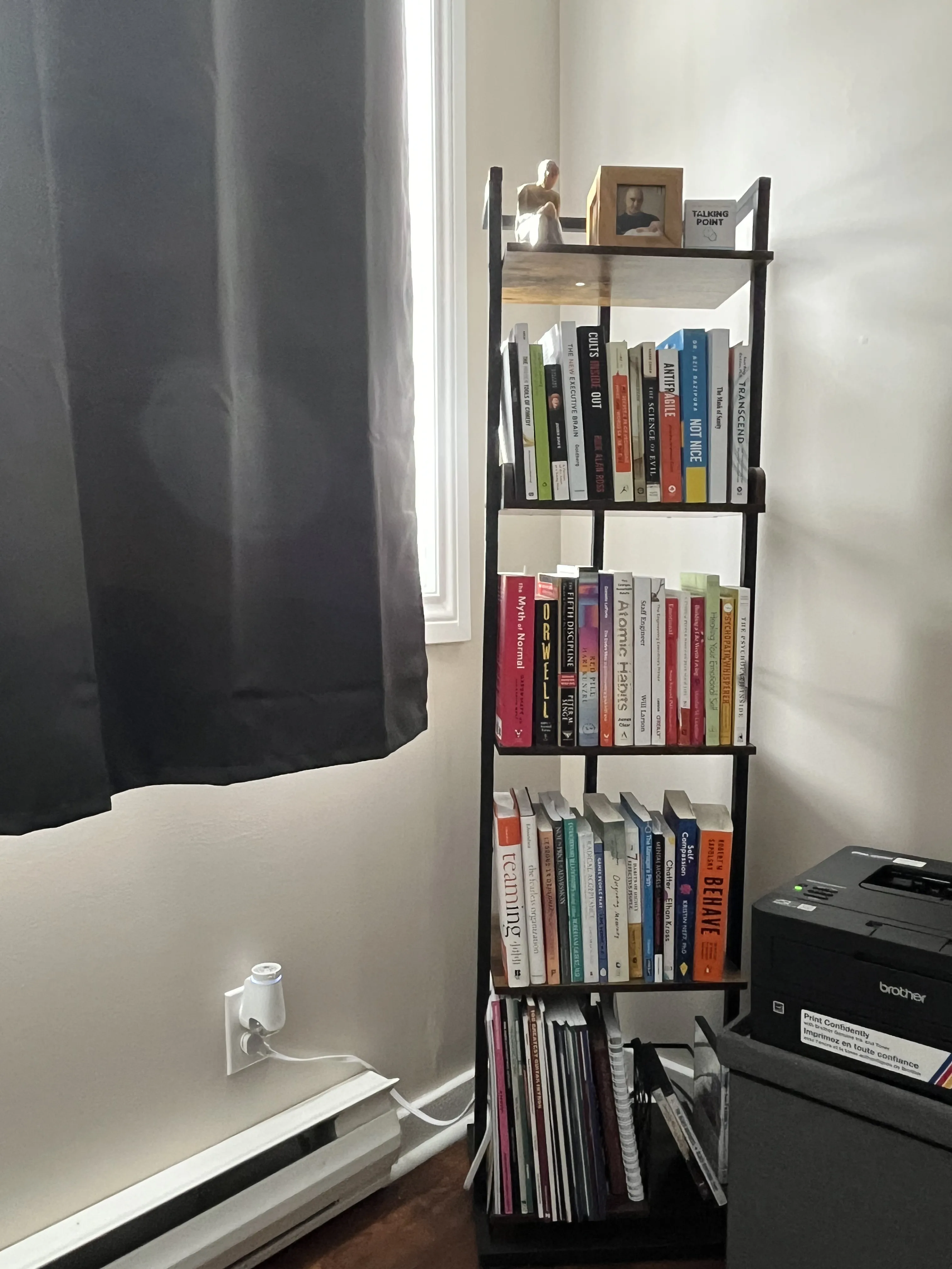 My bookshelf filled with books to read